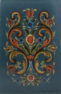 Telemark rosemaling blue